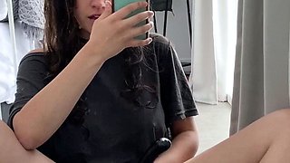 Petite small tit babe with perfect pussy masturbates