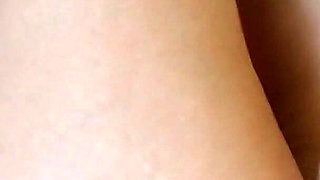 Finger Fucking Moaning Orgasm with Butt Plug in Ass Wearing Bright Blue Knee High Socks