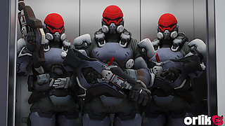 Tracer & 3 Guys One by One - Blowjob, Anal & Fuck While Playing Game 3D Overwatch Porn