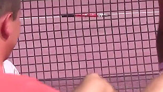 Horny Mixed Double Tennis Match
