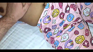 This Happens When My Teen Goes to Bed. I Fuck Her Shaved Pussy and Cum Inside Her