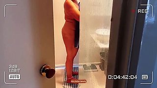 Step Mom Big Ass Shower Show - Caught Step Son Peeping & Seduced Him Nude