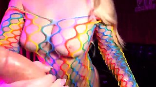 Real blonde amateur giving a POV blowjob