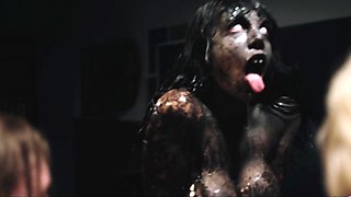 Sex crazed sluts suck, fuck and share cock in wild orgy