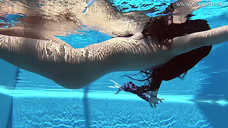 Andreina loves swimming naked when alone