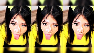 Amateur girlfriend blowjob with facial shot