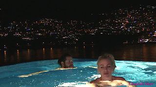 Couple Go for Late Skinny Dip Fondle