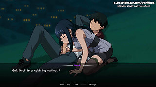 Naruto: Kunoichi Trainer - Big Ass 18yo Hinata Hyuga Teen Pussy Sex and Outdoor Anal with Naruto, He Creampies Her Holes