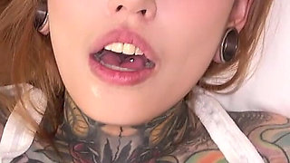 Tatted Split Tongue Asian Baddie Jesse Is a Slut for Stepdaddy