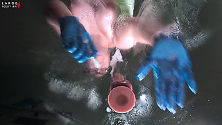 Nurse Lexi's Cum Collection POV: Ass and Tits Pressed on Glass - Handjob, Titfuck, BJ, Wild Ride and Facial