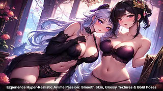 Experience Hyper Realistic Anime Passion Smooth Skin, Glossy Textures Bold Poses