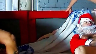 Hot sex session with hot teens and well trained Santa Clauses