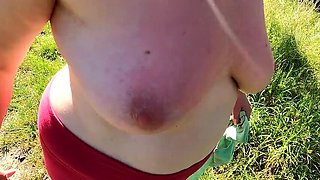 Big Tits Slapped Hard in Public BDSM Action