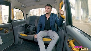 Female Fake Taxi - Fucking The Bank Trader - Brunette in Stockings Billie Star