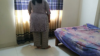 55y Old BBW Stepaunty Standing Alone in Corner of Room Then I Got Seduced by Her Big Tits Then Tied Her Hand & Fuck Roughly