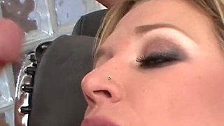 Hot MILF in Stockings Sucks Cock and Gets Pounded Hard