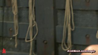 Submissive slave Adriana Chechik deepthroat nailed