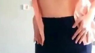 Turkish Arab in Hijab and Turban Performs a Striptease