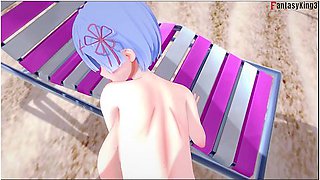 Rem Doggystyle On The Beach Re: Zero Full & Pov On Patreon: Fantasyking3