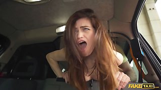 Faux taxi - actress wants Big Dick in her Tight Pussy hasty hard screw Pov Blowjob multiple climaxes
