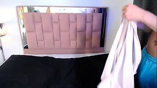 Small tits shemale gets banged in bed