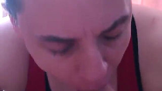 POV CFNM Blowjob From MILF Hotwife Huge Load Cum in Mouth