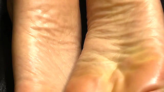 Extreme Close-up of Pink Foxx's Soles