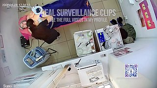 Surveillance camera in a hair removal salon
