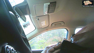 Car Session with Nina's Hood Hot Smelly Size 10 Soles Worship Footjob