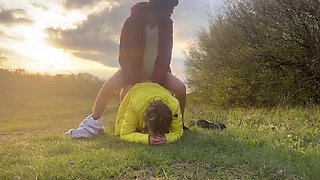 Granny Anal Outdoors - First Time Anal with Big Cock in 4K