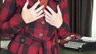Curvy British Mature Cougar Beau Diamonds Office Stockings Solo