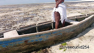 Flashing Twerking at a Beach in Africa
