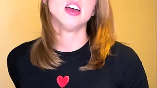 Blonde teen in solo action with her pussy