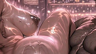 Elder Mature Women in a Bar.