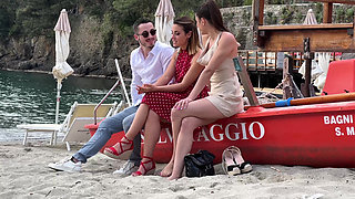 She Gets Dumped on the Beach