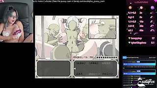 Horny Asian Gamer Girl Masturbates to Monsters - Cute Filipina Streamer Moaning and Milking Dick