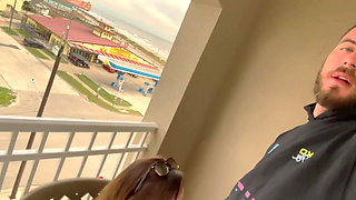 Busy Roadside Sex and Hotel Balcony Blowjob