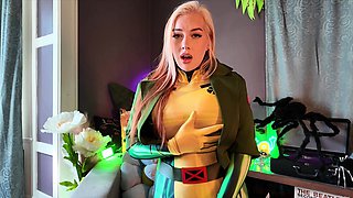 XMEN Rogue Rubs Her Wet Pussy and  Moans for You - Cubbi