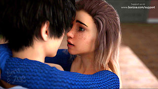 She was so scared to let me fuck her virgin pussy. So I cum in her virgin ass big load of hot sperm. Milfy city, Sara, part 24