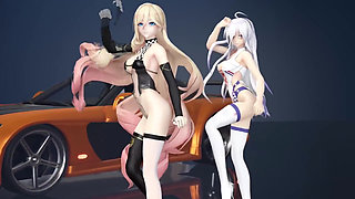 Chocolate Cream Duet Striptease Black Stockings White Stockings Racing Leotards