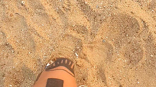 Look at My Toes in Crocs on the Beach