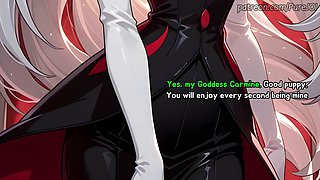 Carmilla Carmine catches her employee masturbating in the office Dildo JOI