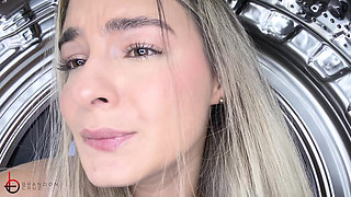 She Gets in the Washing Machine and I Take the Opportunity to Put My Dick in Her. BBC - Brandon Cruz & Lia Tovar