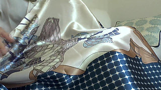 My New Satin Scarf Makes You Want to Cum and Weak, Scarf JOI, Lady Victoria Valente