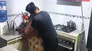 Stepmom Teaching Sex In Kitchen