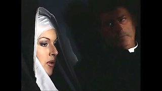 Horny Italian Nun Gets Anal Creampie in Vintage Threesome