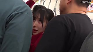 Big-Busted Beauty's Nipple Development in a Crowded Train. Asian Erotic Video. x1x82481F1969F0D3ED88