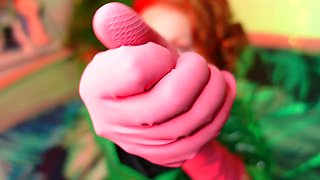 Arya Grander Teases in Latex Gloves for ASMR