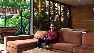 Stepson Fucks The New Maid Behind Blind Stepfather Back