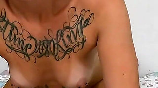 Redhead with dreadlocks sucks my entire dick eagerly.